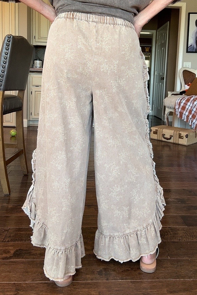 Sonoran Sand Ruffle Pants
