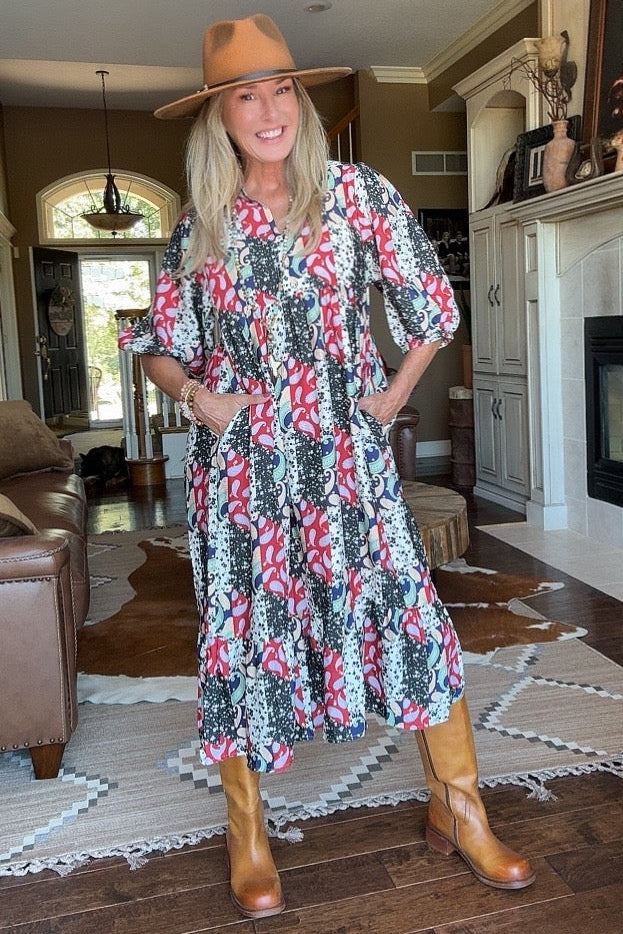 Paisley Poet Dress
