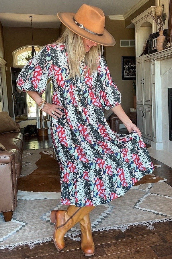 Paisley Poet Dress