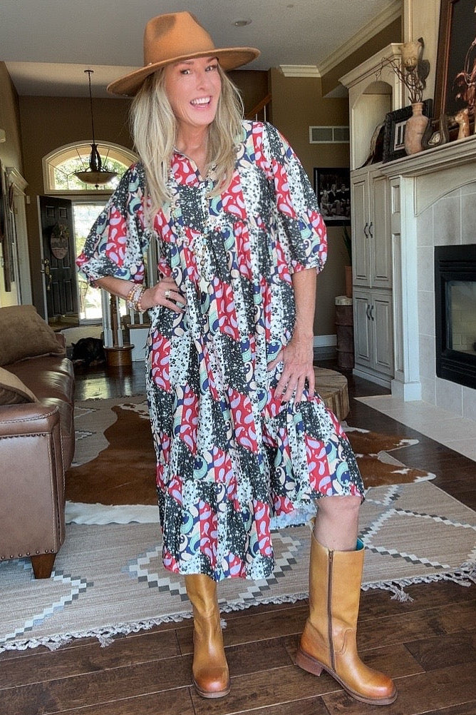 Paisley Poet Dress