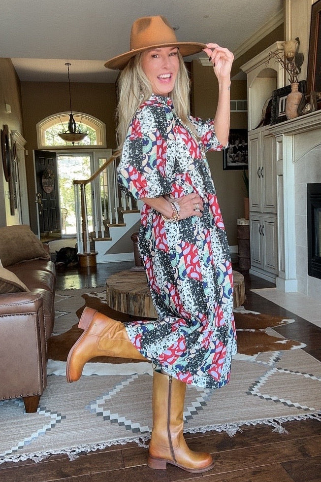 Paisley Poet Dress