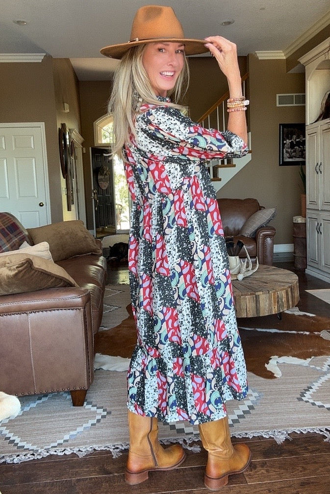 Paisley Poet Dress