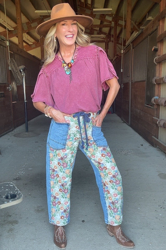 Riverside Flora Barrel Jeans