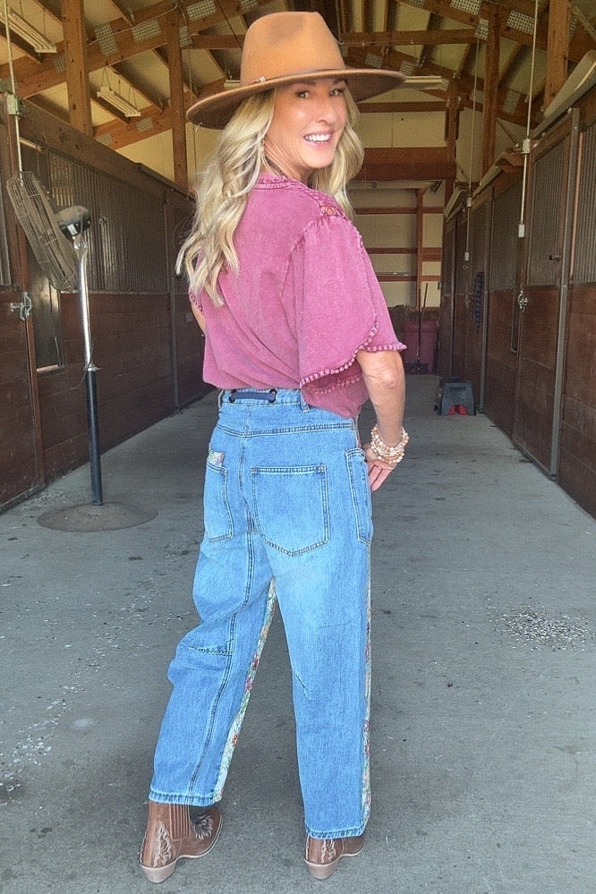Riverside Flora Barrel Jeans