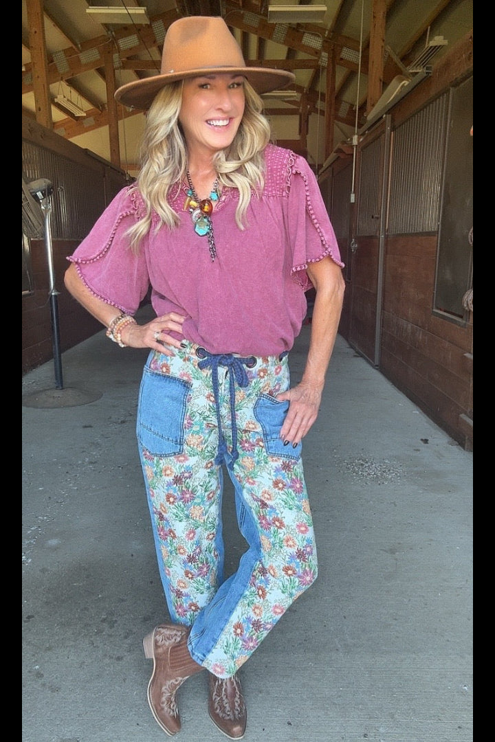 Riverside Flora Barrel Jeans