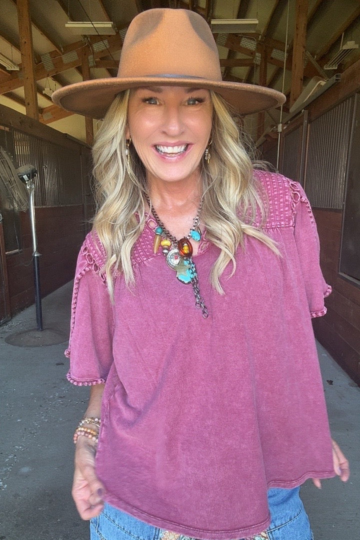 Cabernet Cotton Casual Top