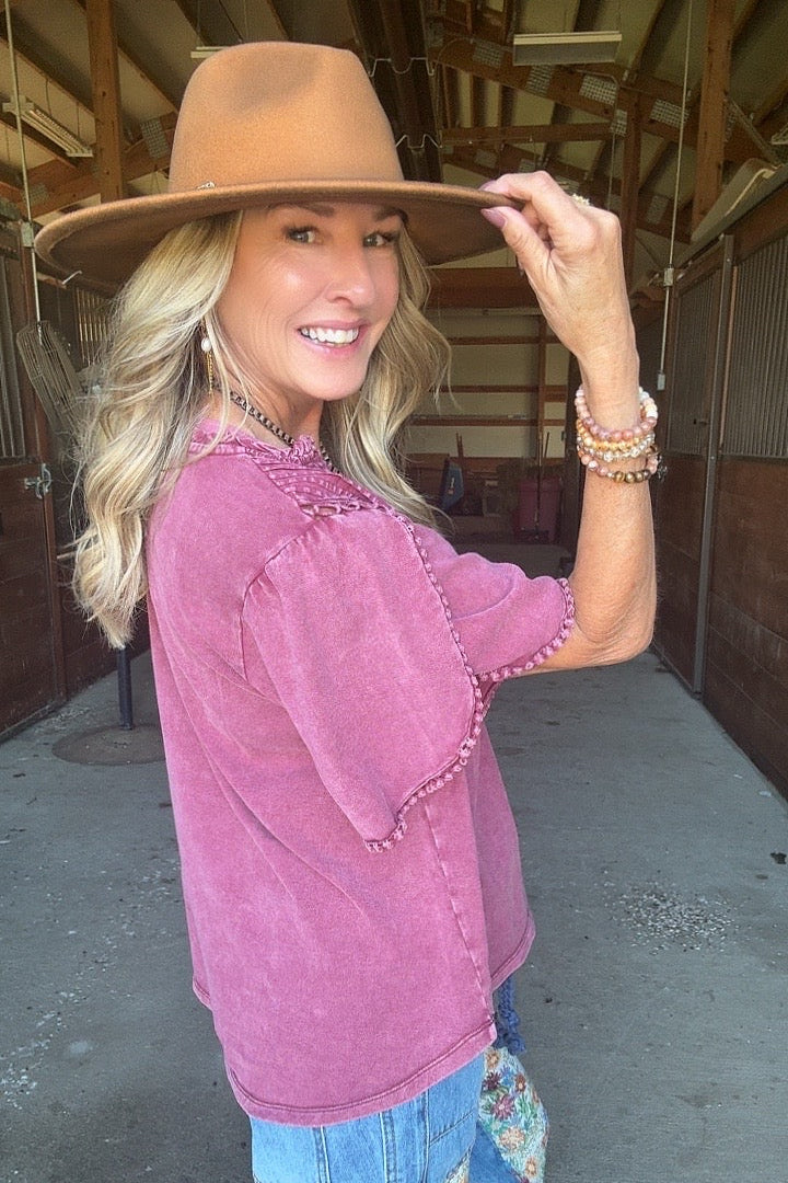 Cabernet Cotton Casual Top