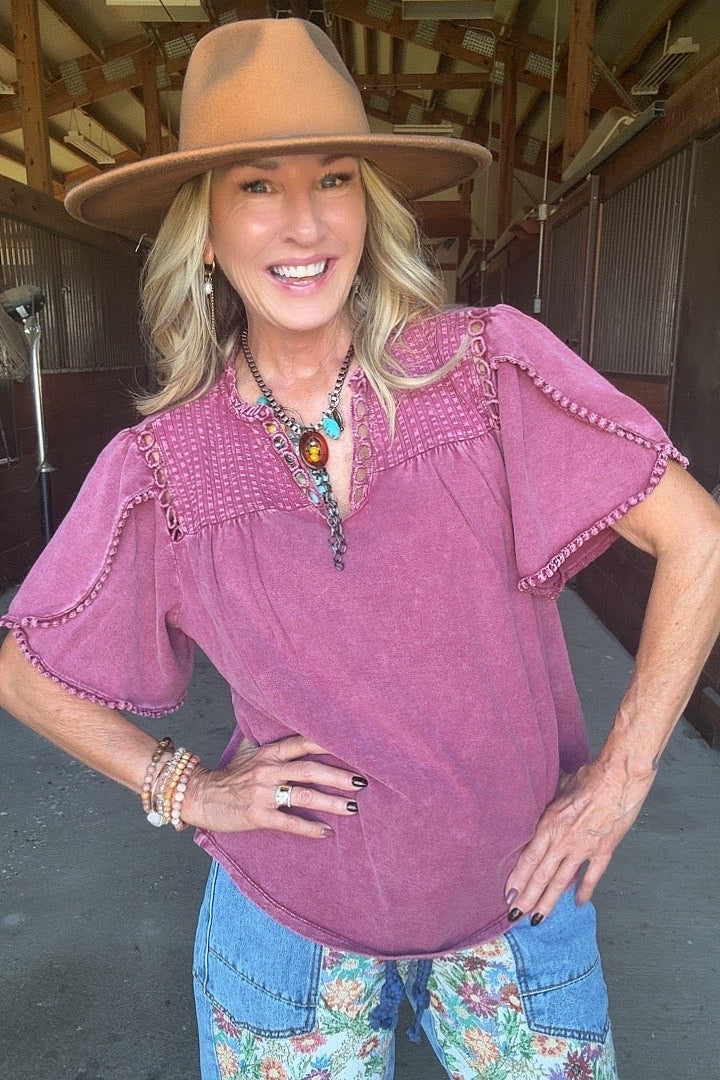Cabernet Cotton Casual Top