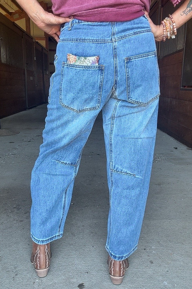 Riverside Flora Barrel Jeans