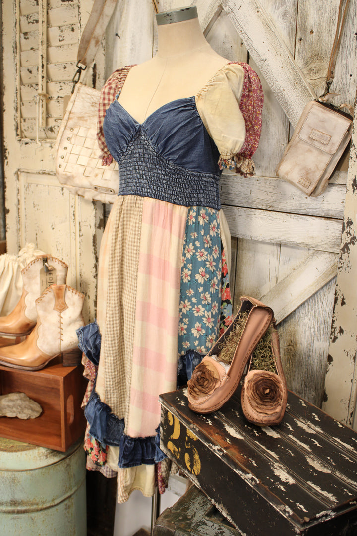 Dungaree Denim Patchwork Dress