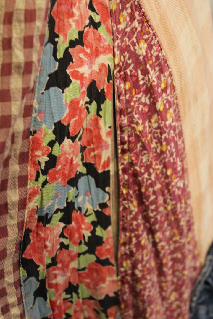 Dungaree Denim Patchwork Dress