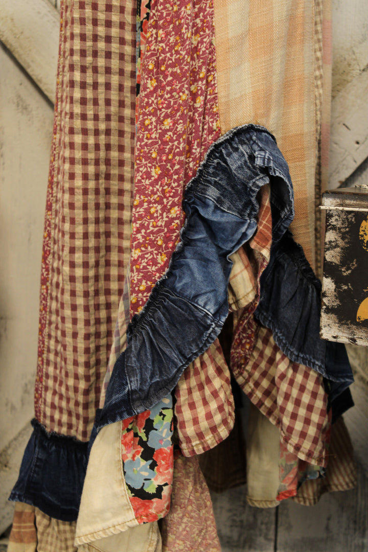 Dungaree Denim Patchwork Dress