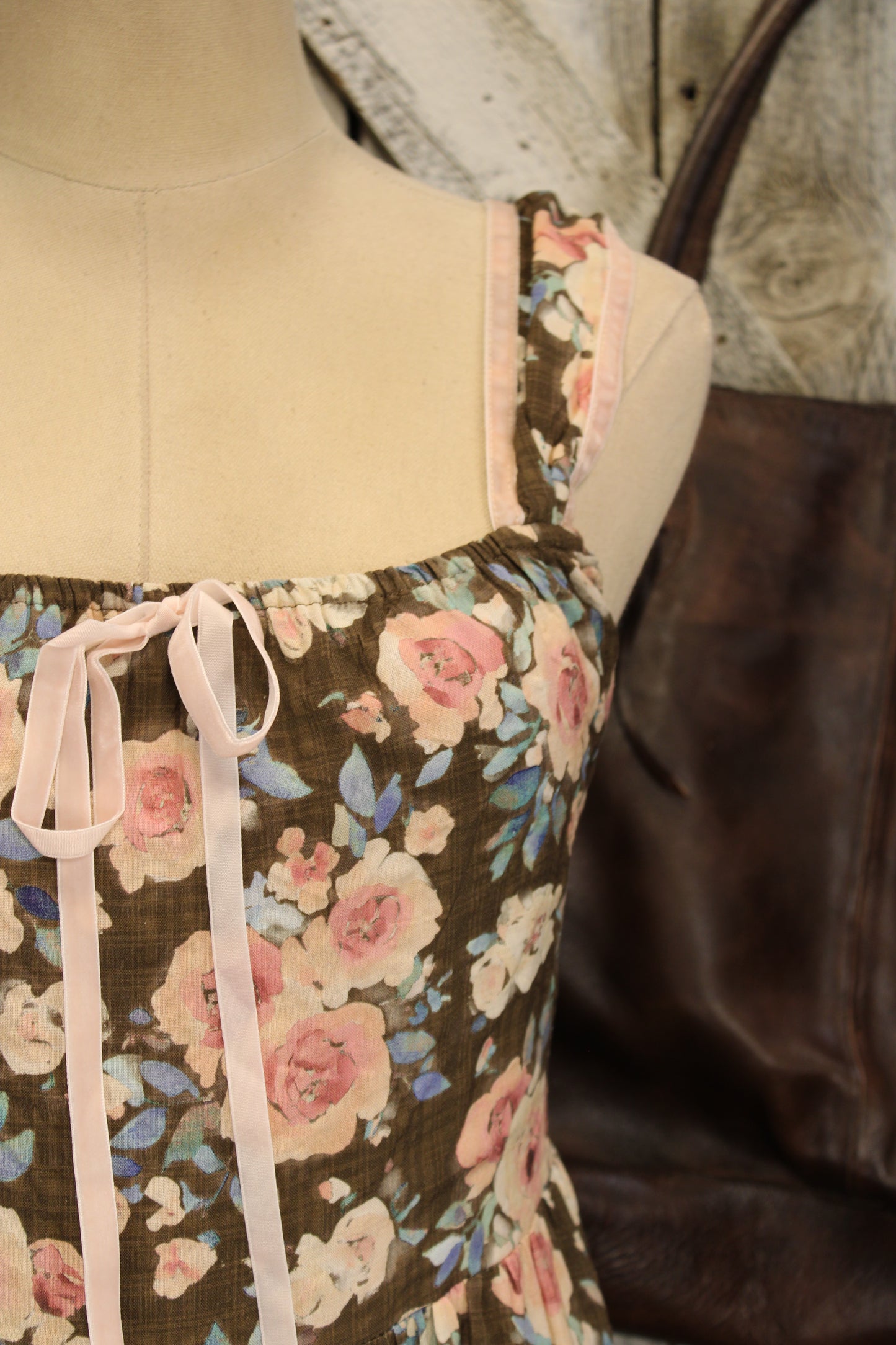 Prairie Rose Mocha Dress