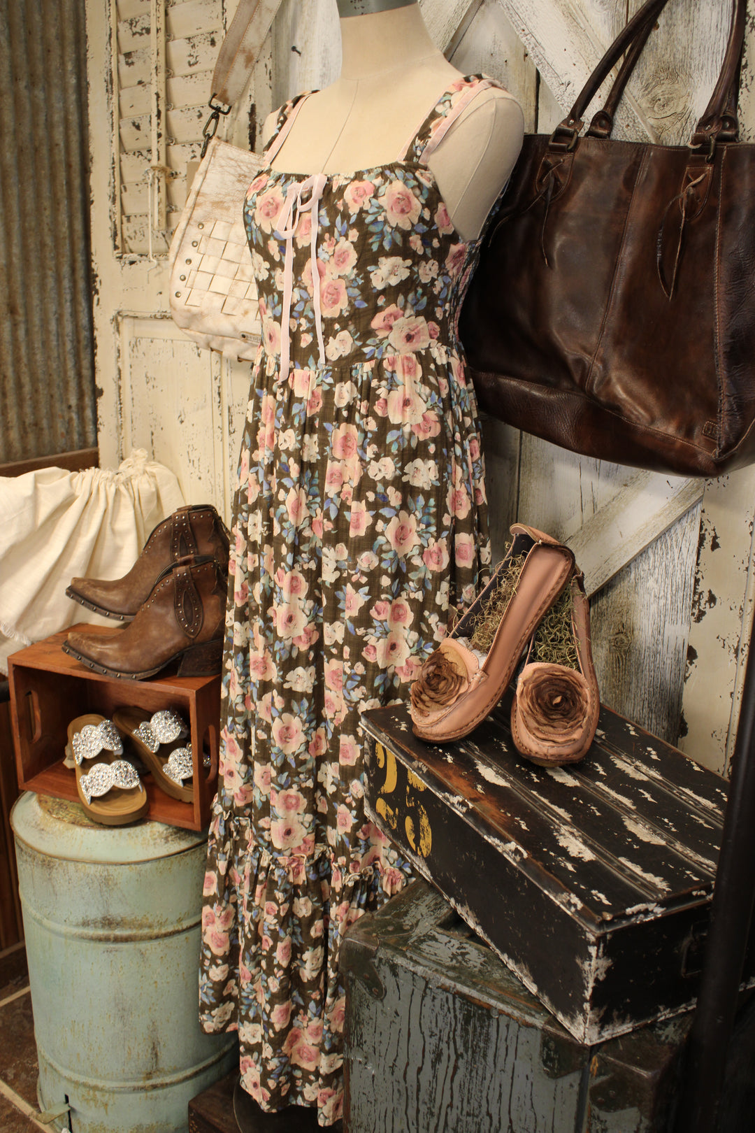 Prairie Rose Mocha Dress