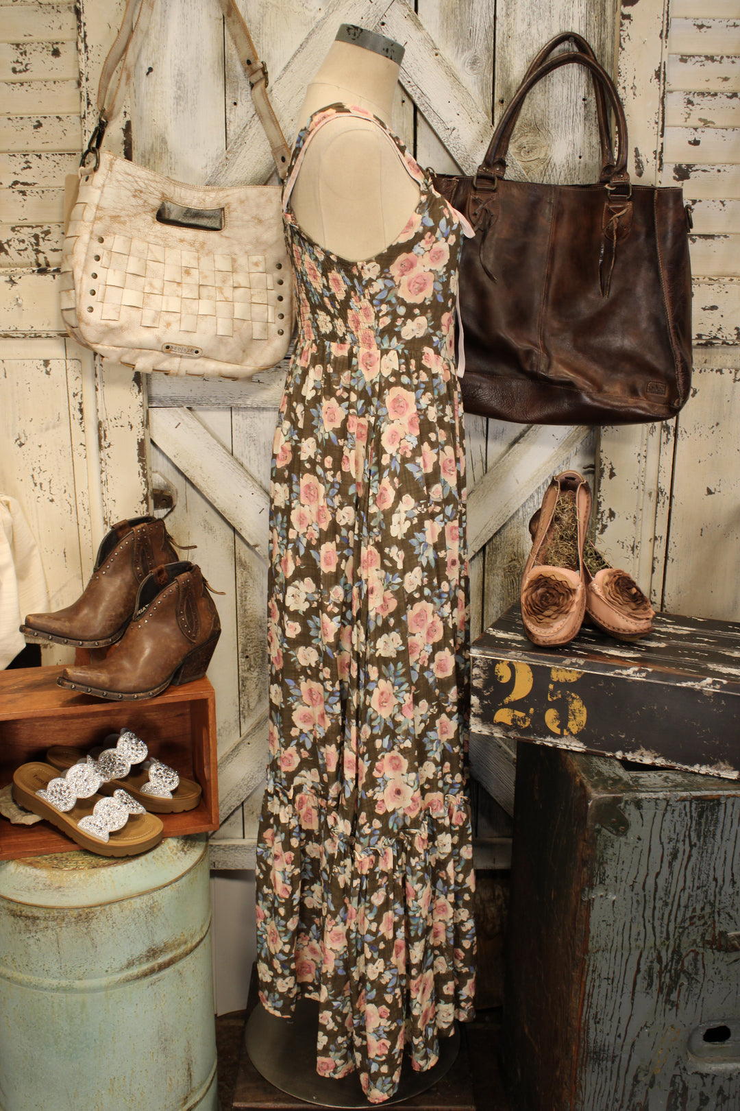 Prairie Rose Mocha Dress