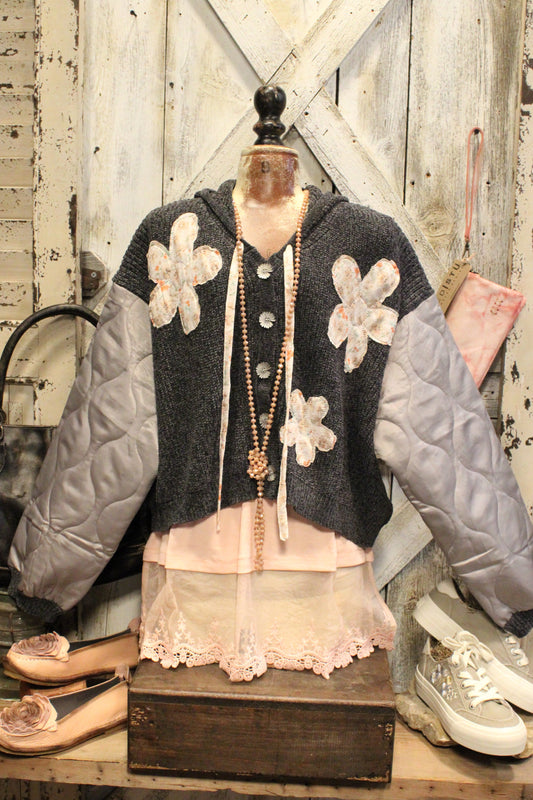 Moonflower Patchwork Bomber Jacket