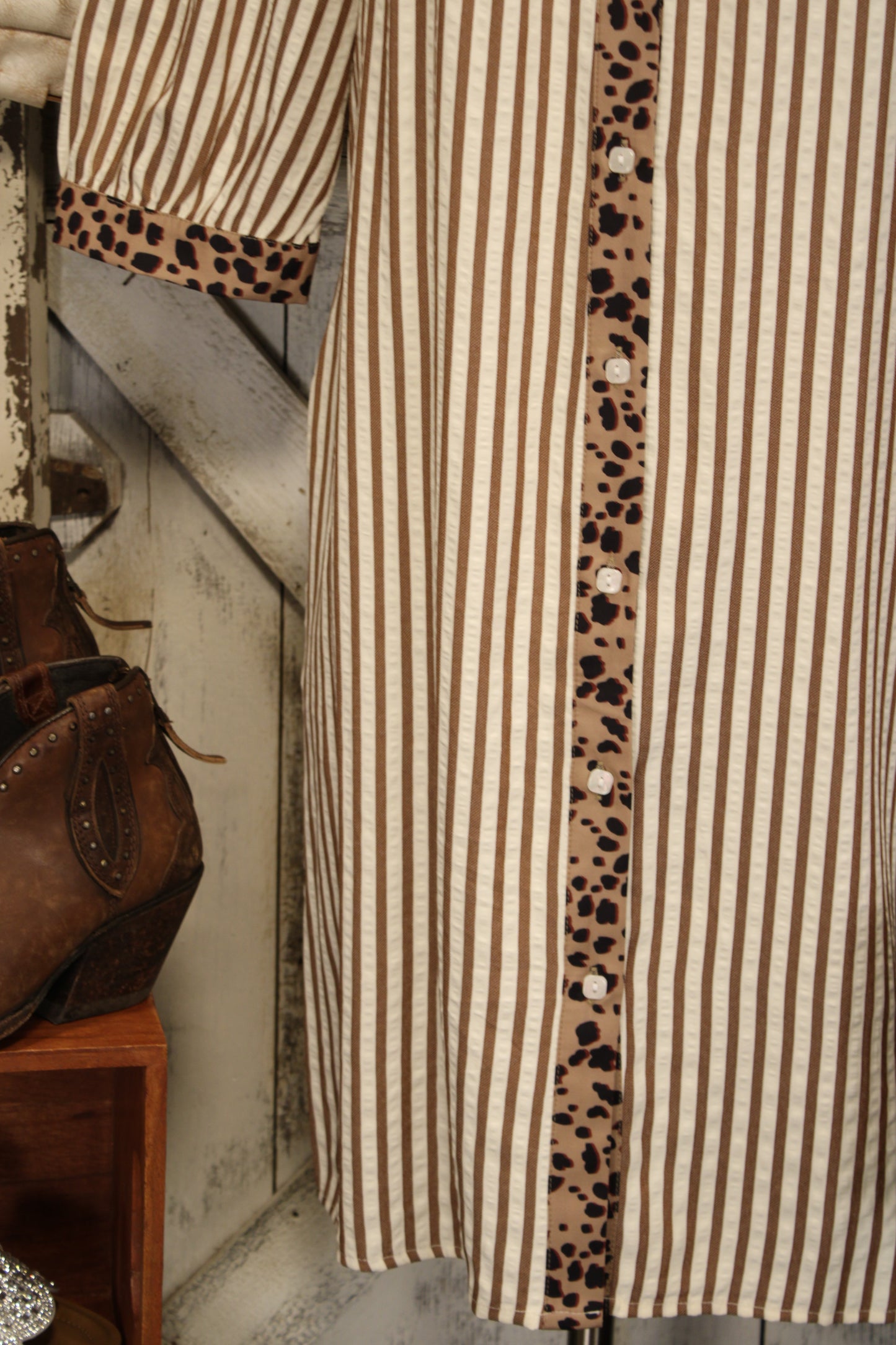 Savanna Chic Striped Dress