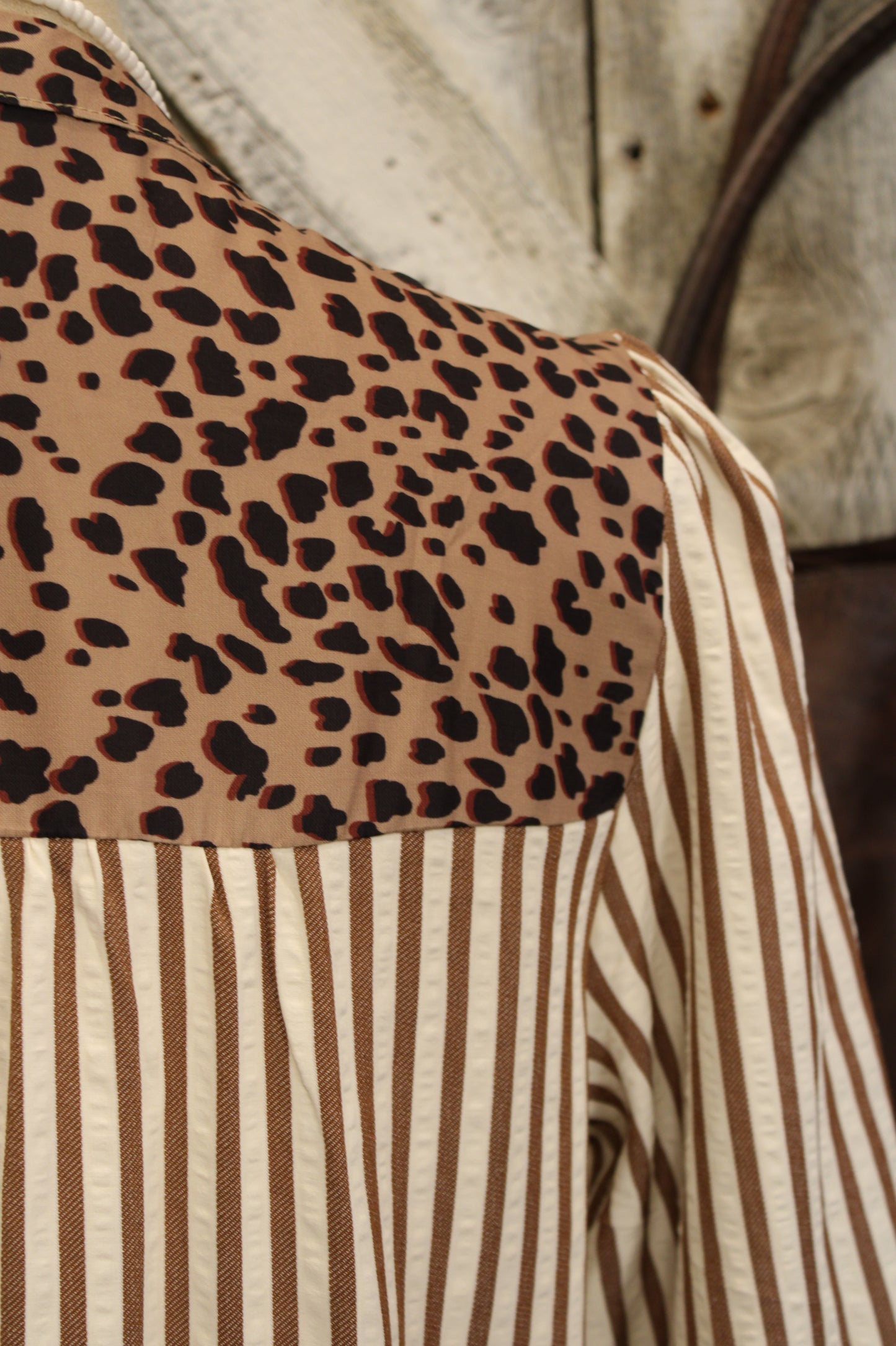 Savanna Chic Striped Dress