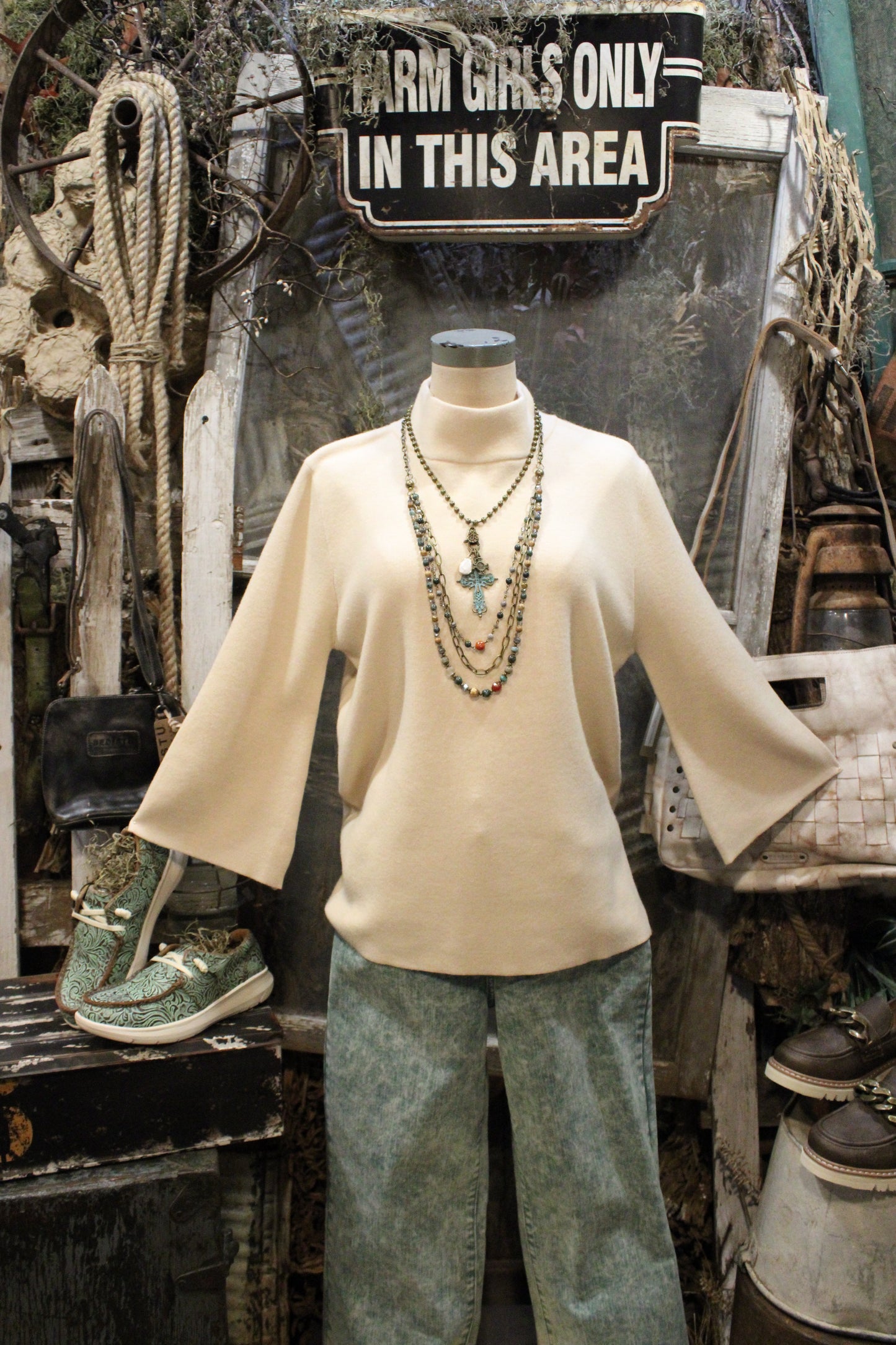 Homestead Haven Mock Neck Top