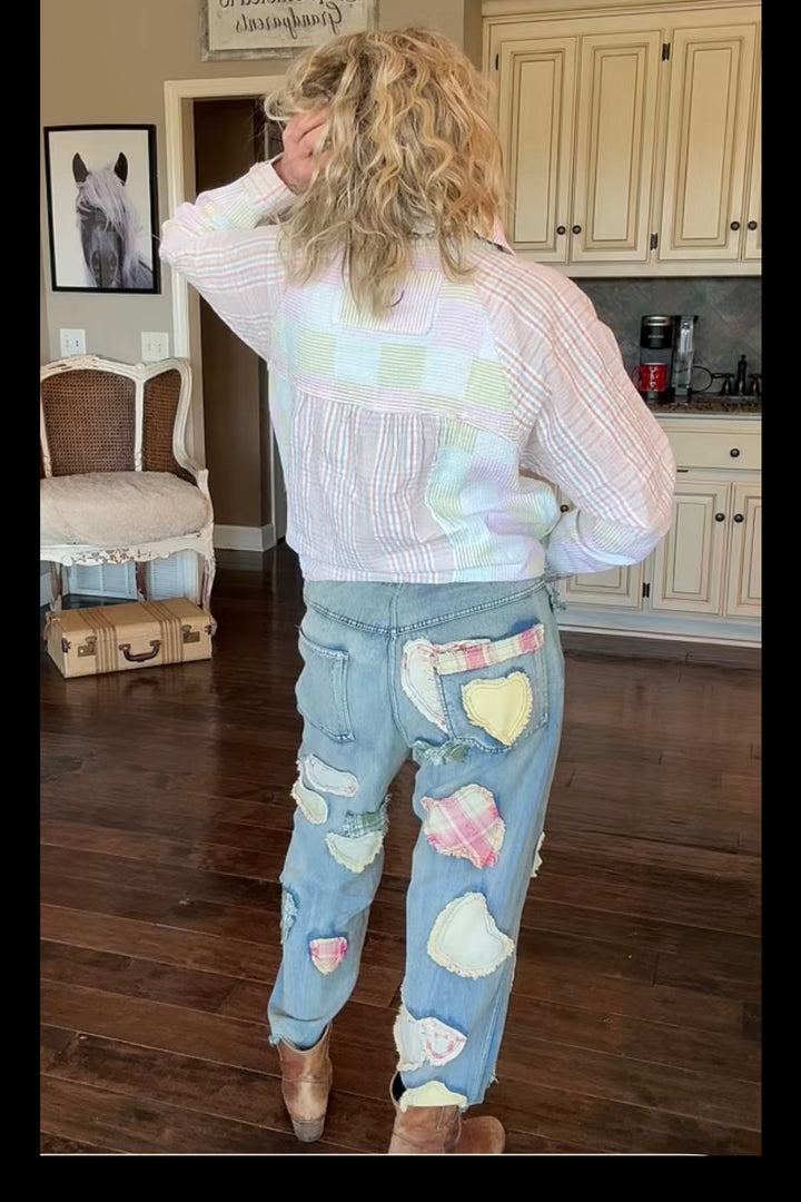 Hattie Hearts Patchwork Jeans