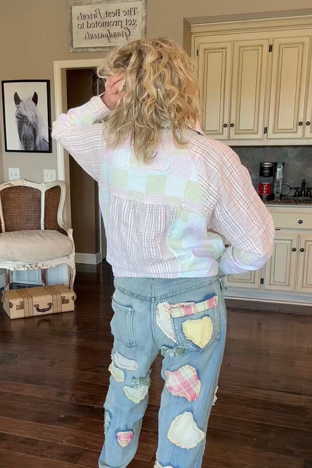 Seersucker Button Down Blouse