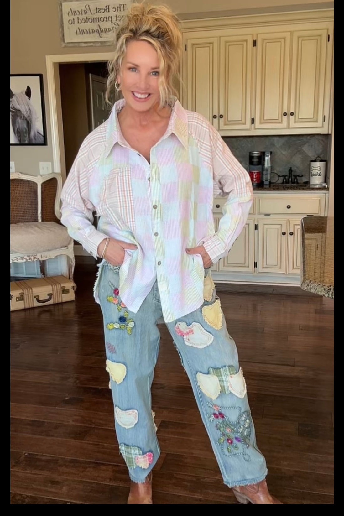 Hattie Hearts Patchwork Jeans