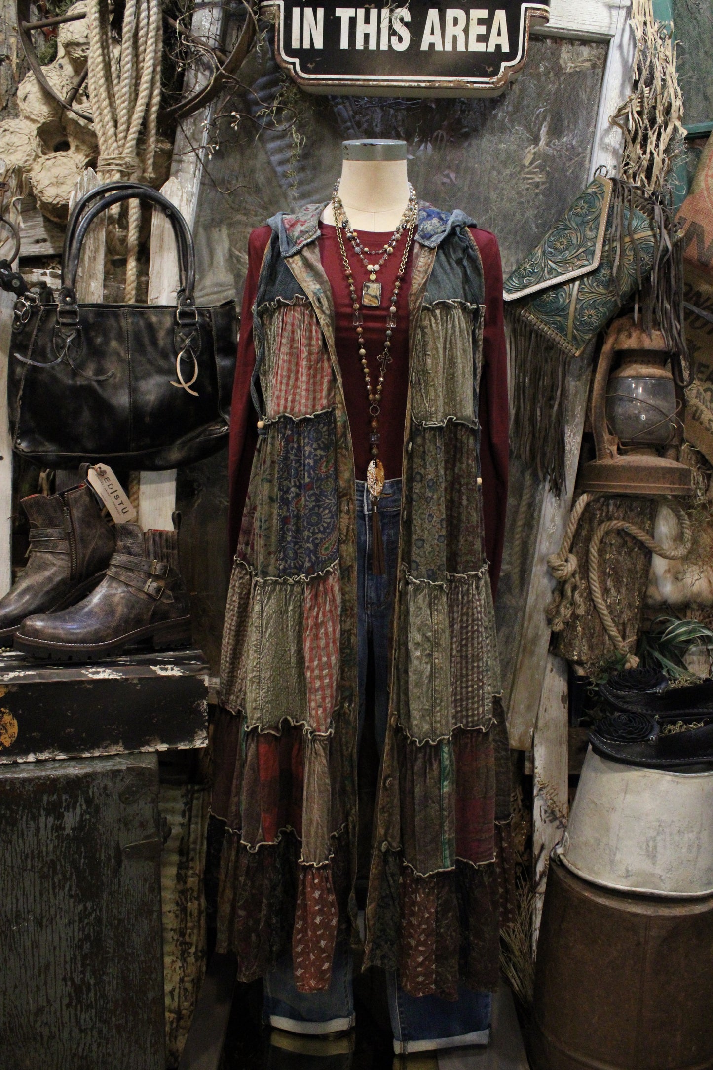 Meadow Bloom Sleeveless Hooded Jacket