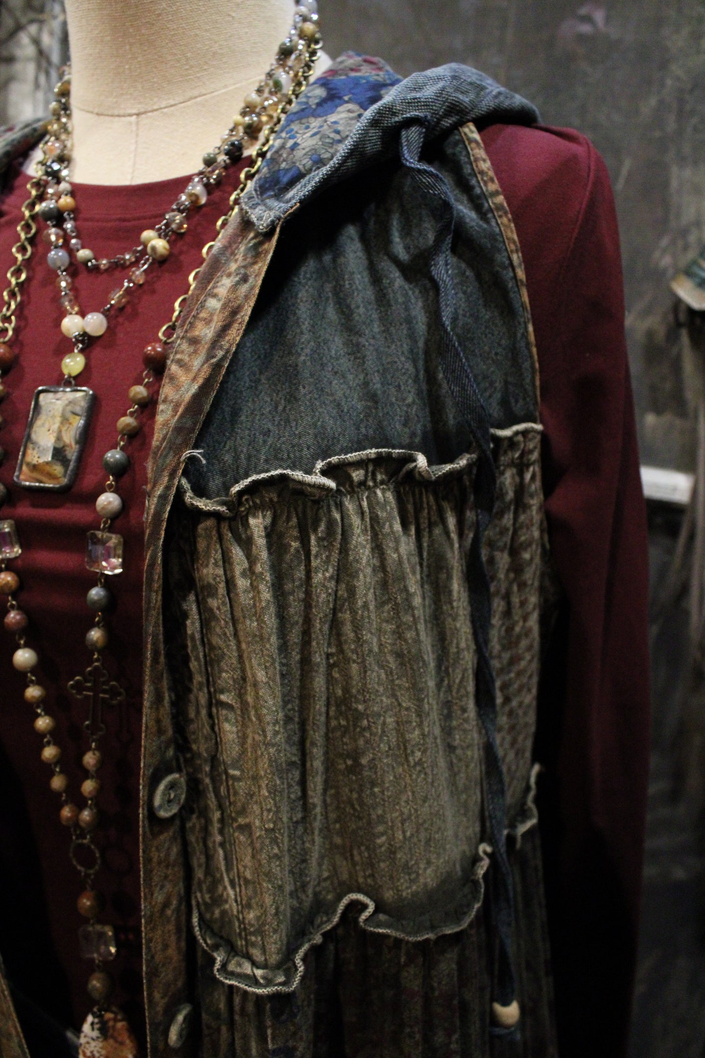 Meadow Bloom Sleeveless Hooded Jacket