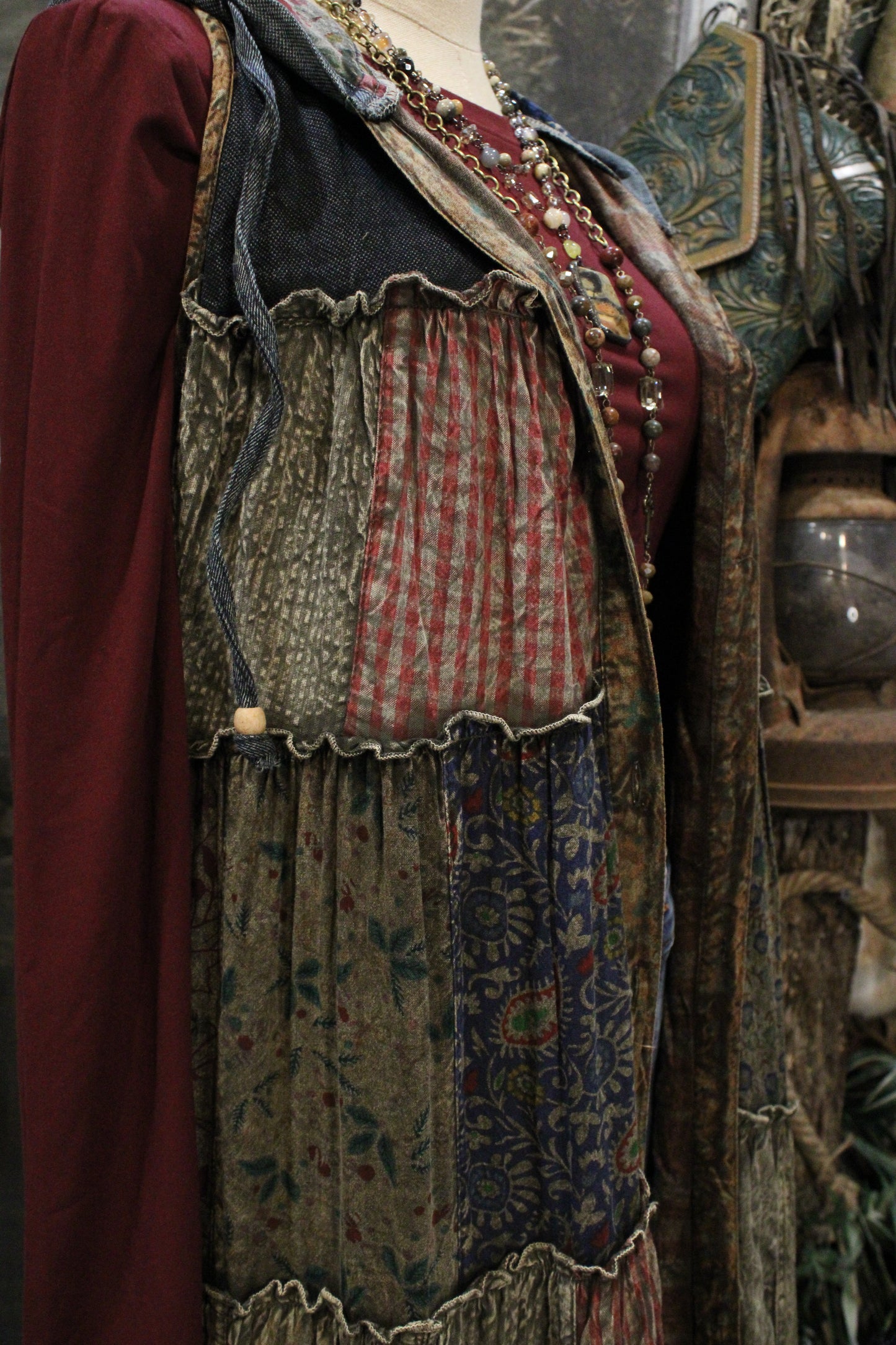 Meadow Bloom Sleeveless Hooded Jacket