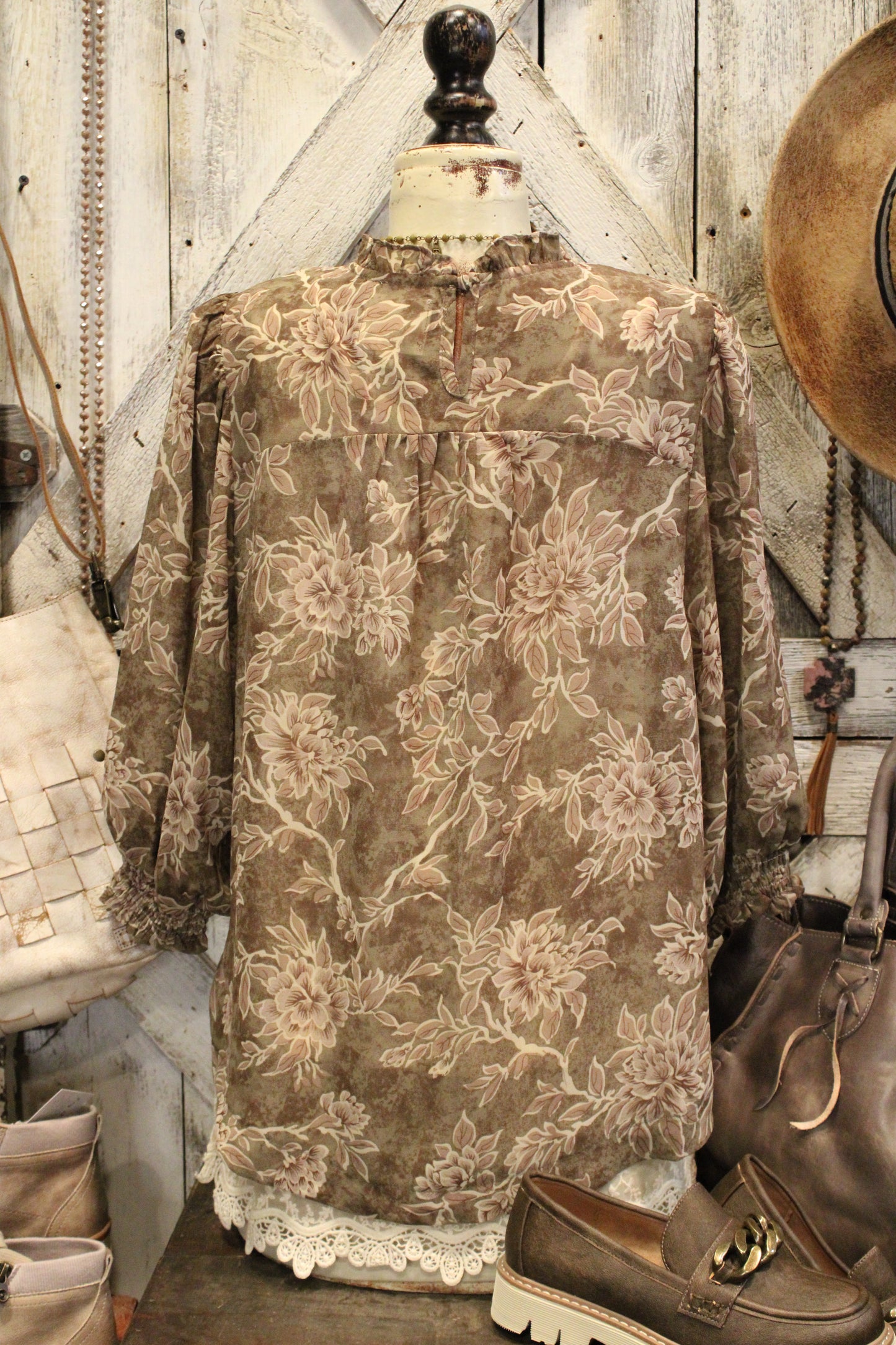 Sage N' Blooms Blouse