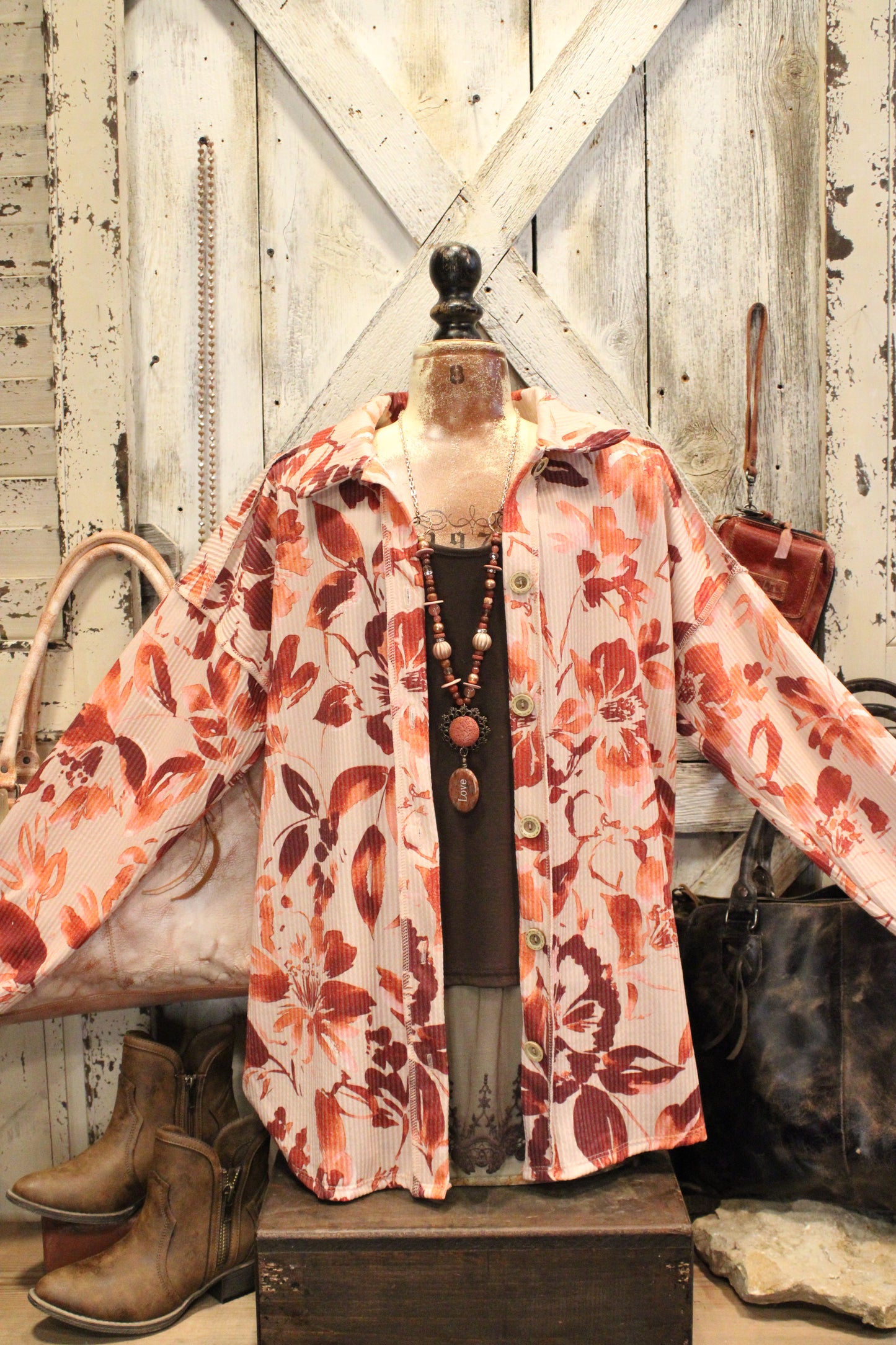 Falling Florals Button Up