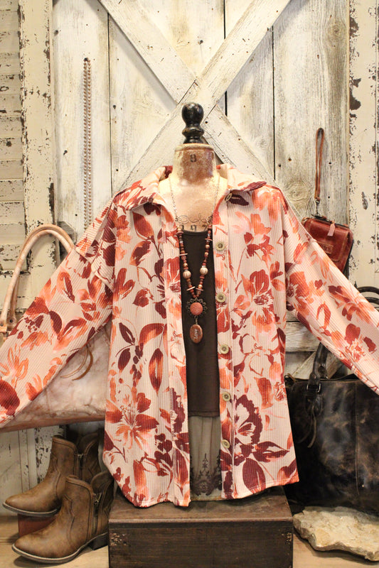 Falling Florals Button Up
