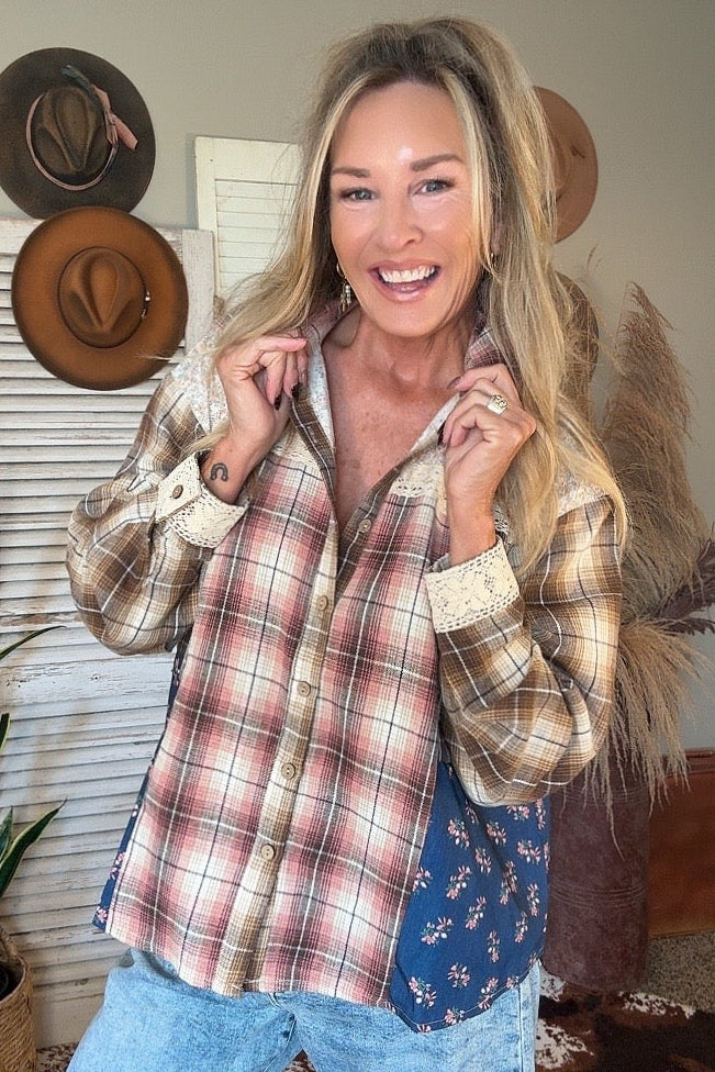 Countryside Lace Patchwork Blouse