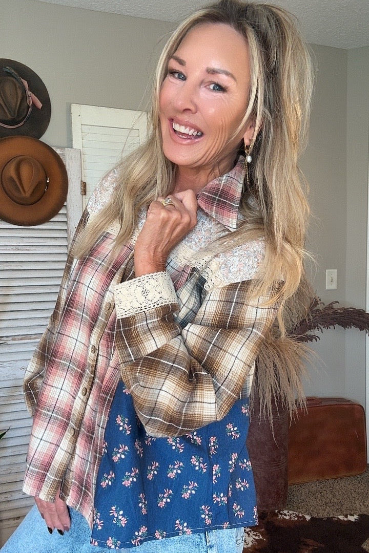 Countryside Lace Patchwork Blouse