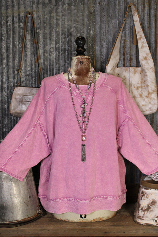 Soft Fade Pink Cotton Top