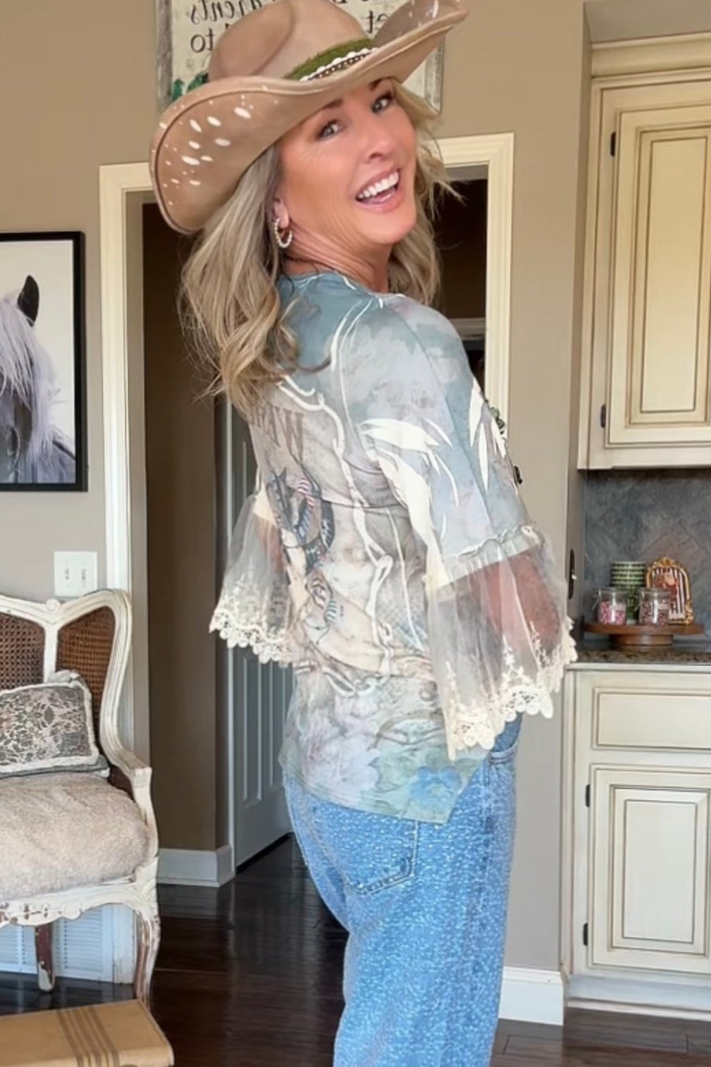 Broom Tail Western Blouse