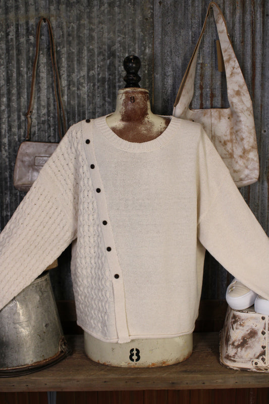 Cottage Charm Cream Sweater