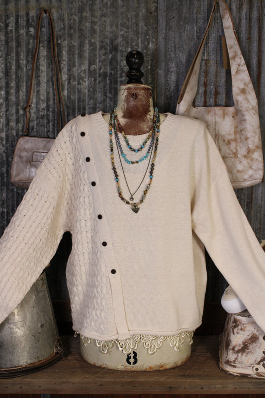 Cottage Charm Cream Sweater