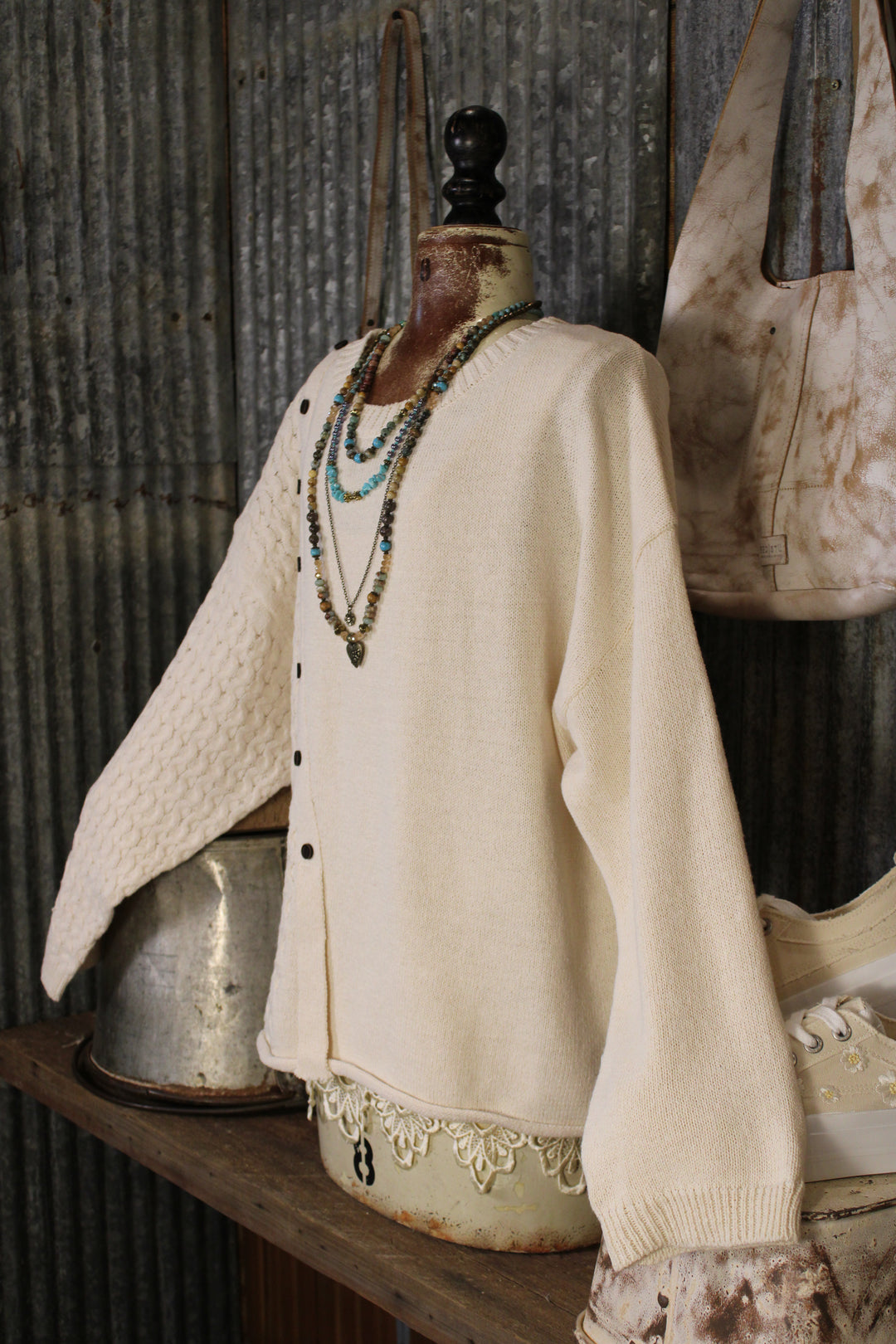 Cottage Charm Cream Sweater