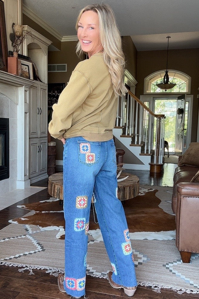 Granny Square Jeans