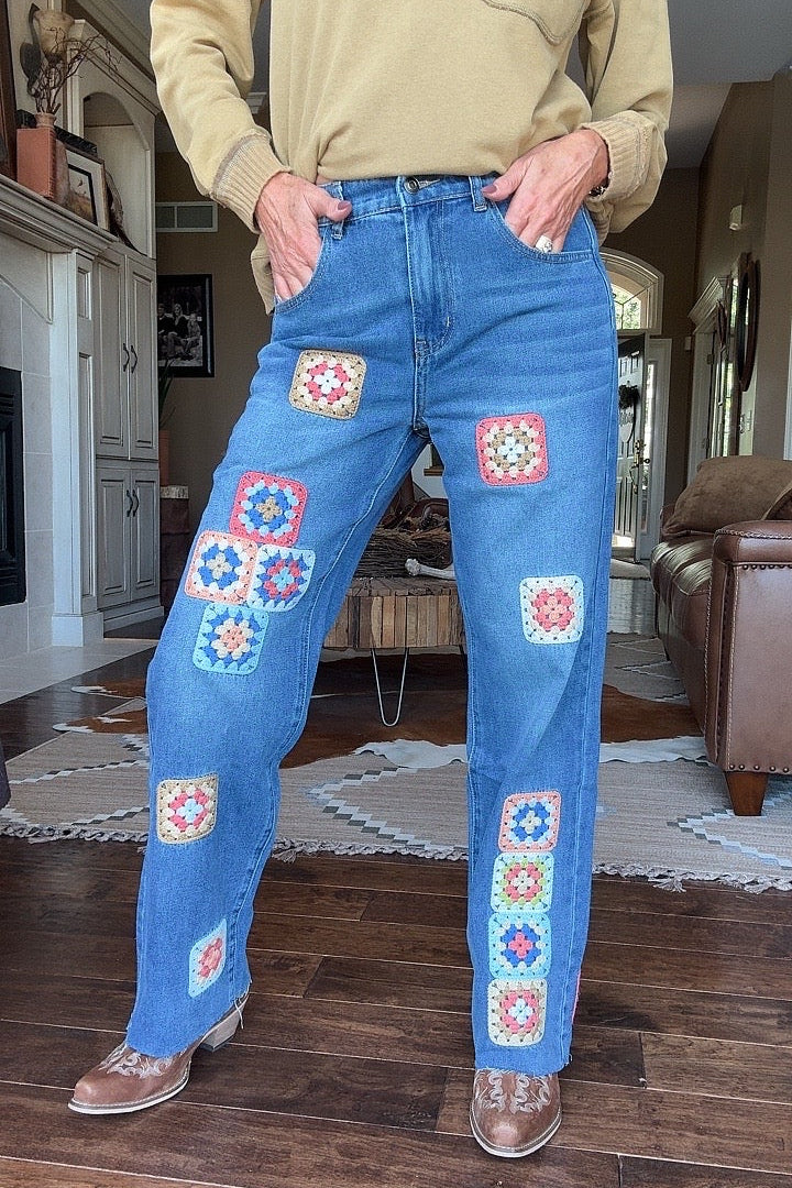 Granny Square Jeans