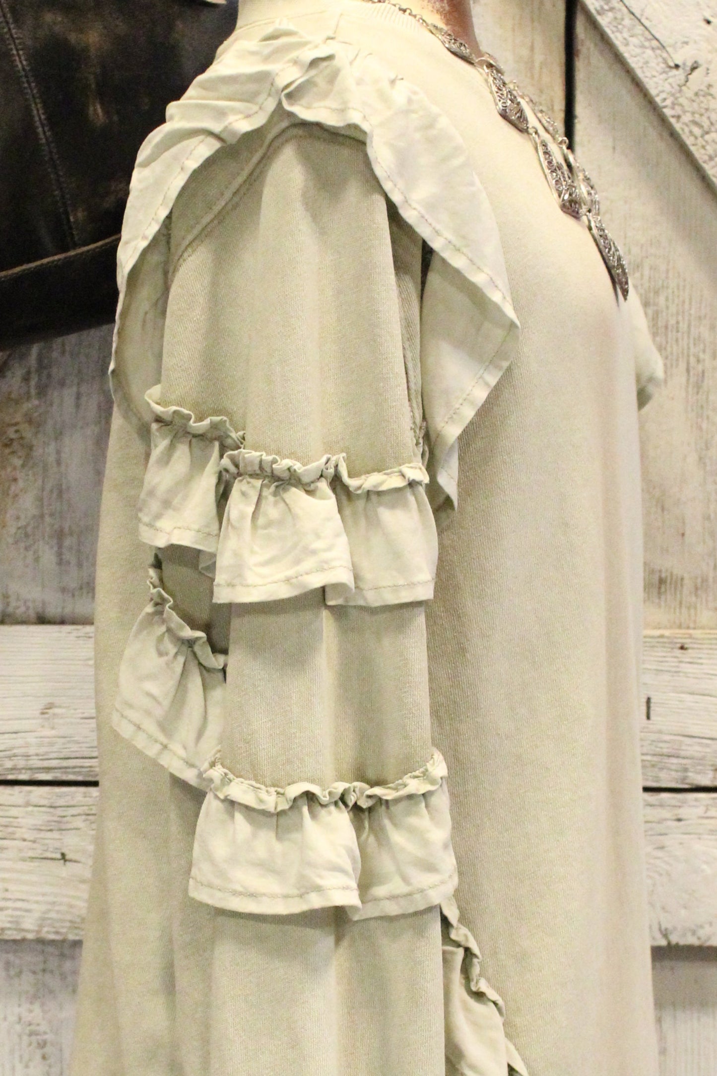 Subtle Sage Ruffle Sweatshirt