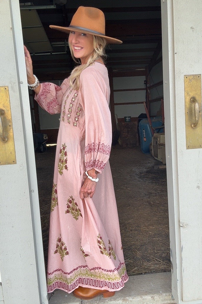 Blush Horizon Maxi Dress