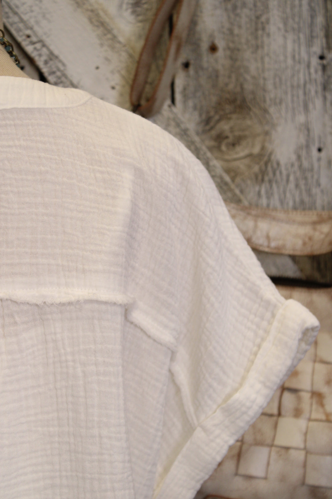 Simple And Sweet White Gauze Dress