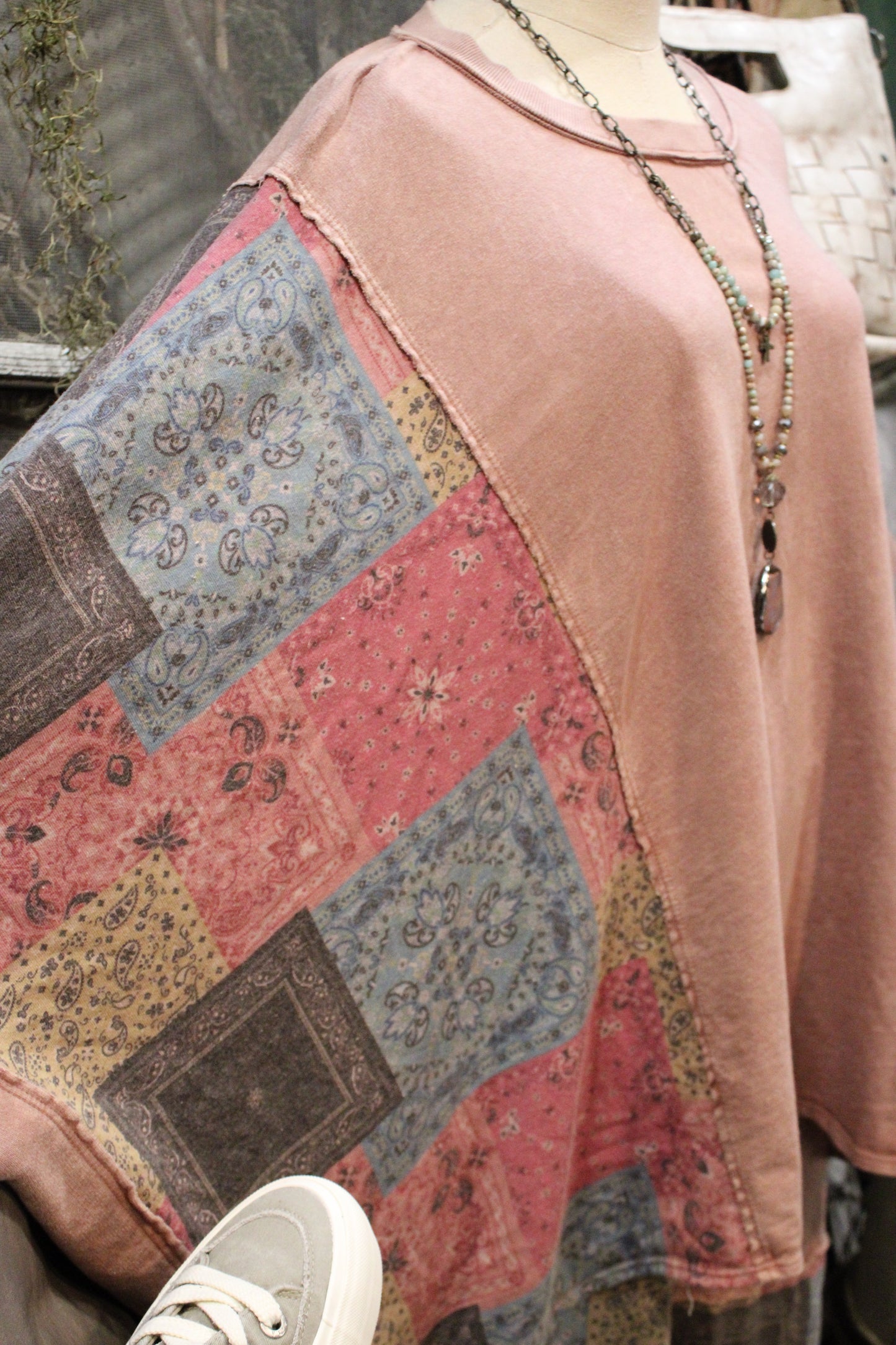 Perfect Patch Sugar Rose Poncho