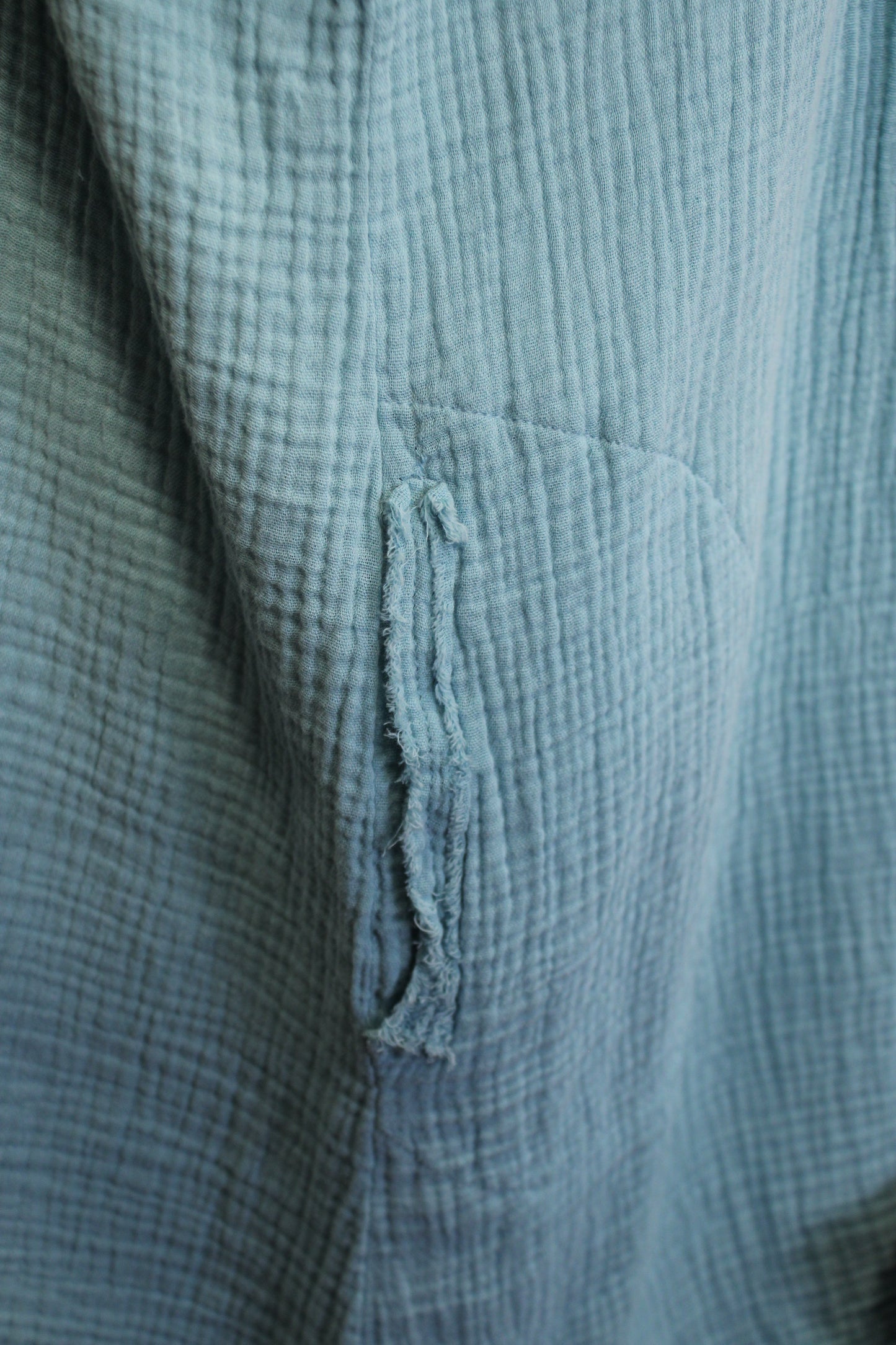 Simple And Sweet Dusty Teal Gauze Dress