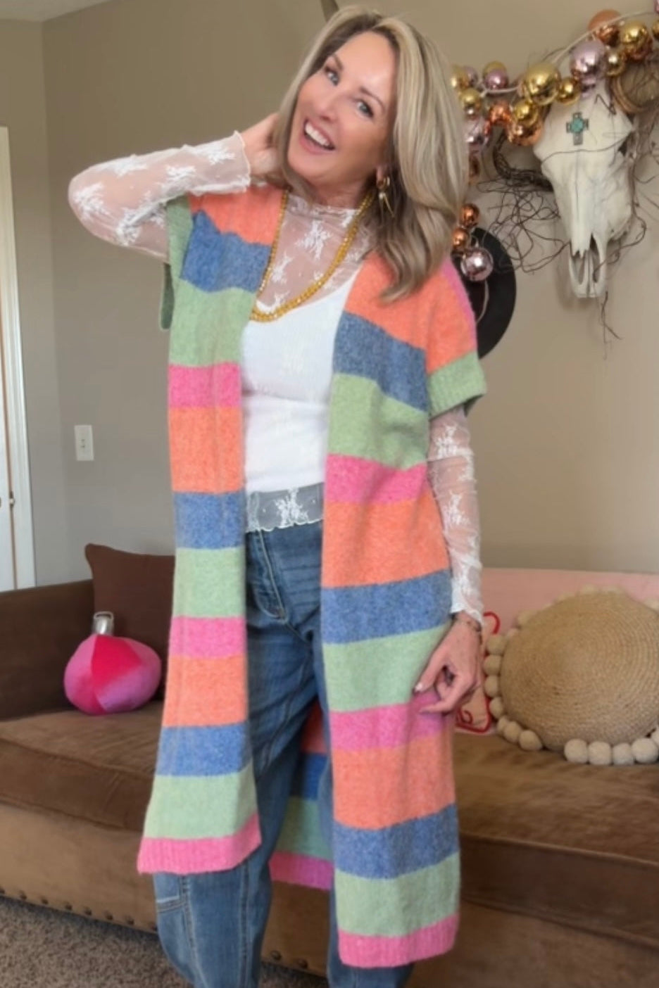 Put Your Happy On Sweater Vest