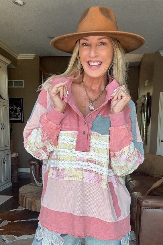 Blush Prairie Waffle Top