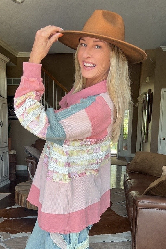 Blush Prairie Waffle Top