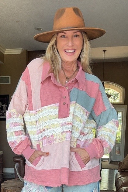 Blush Prairie Waffle Top